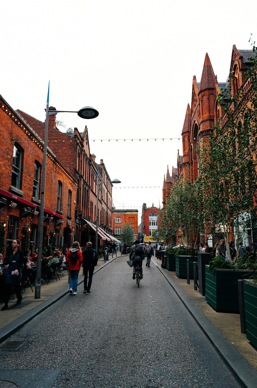 urban street scene with people