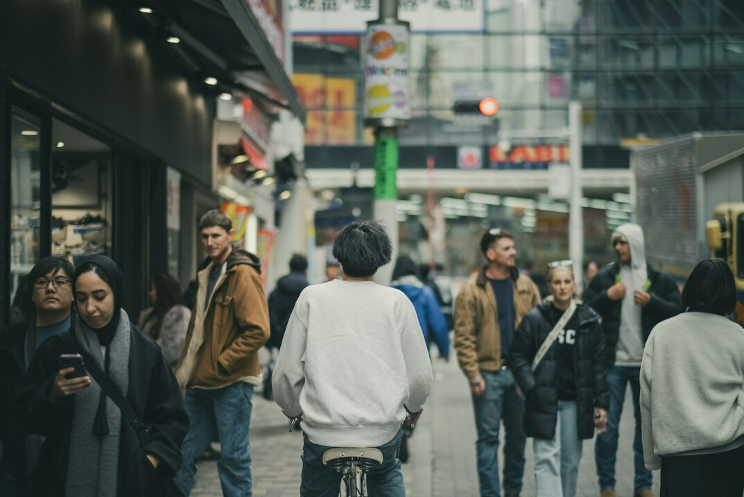 diverse people in urban setting